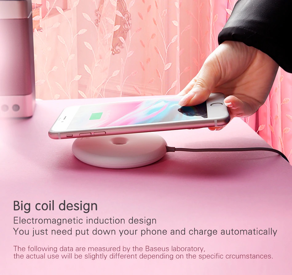 Baseus Donut Wireless Charger - Bezdrátová Qi nabíječka 9